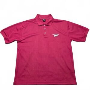 Vintage Arkansas Razorbacks Starter Polo Shirt Embroidered Mascot Men’s Medium